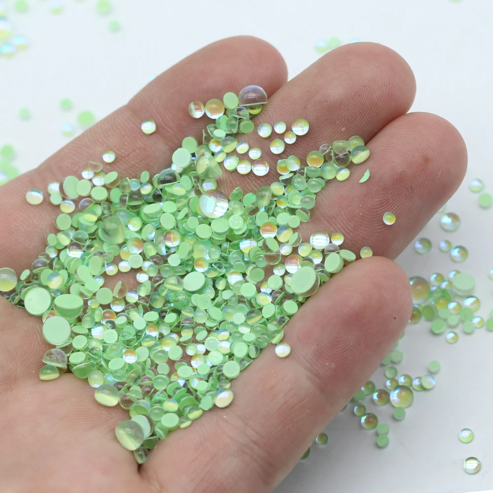 XULIN SS6-SS20  Mermaid Beads Glass Rhinestone Crystal Aurora Nail Art Decorations