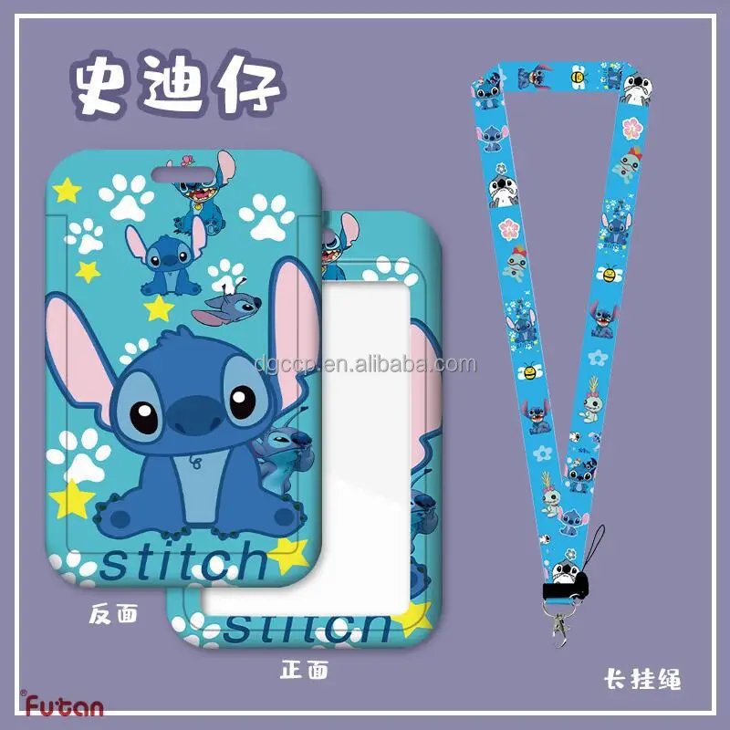 Pika-chu Dorae-mon KT Japanese anime Card Holder Lanyard Anti-Lost Name Badge Bus Work ID Card Case with Lanyard