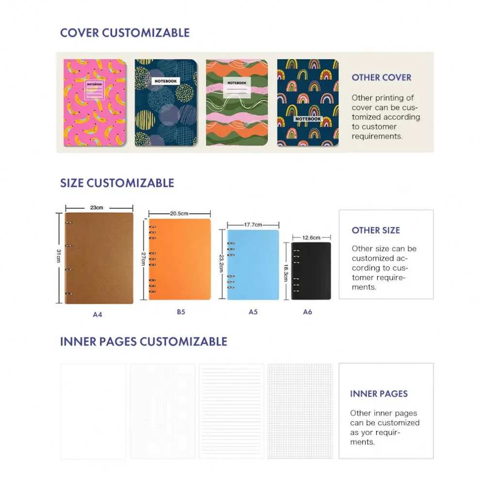 Private label premium cloth hard cover brown journal diary in gift box