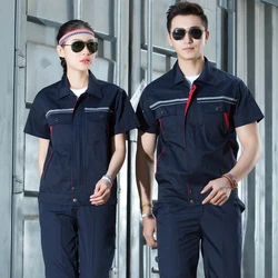 2023 High quality short sleeve working clothes for men and women uniforms_workwear