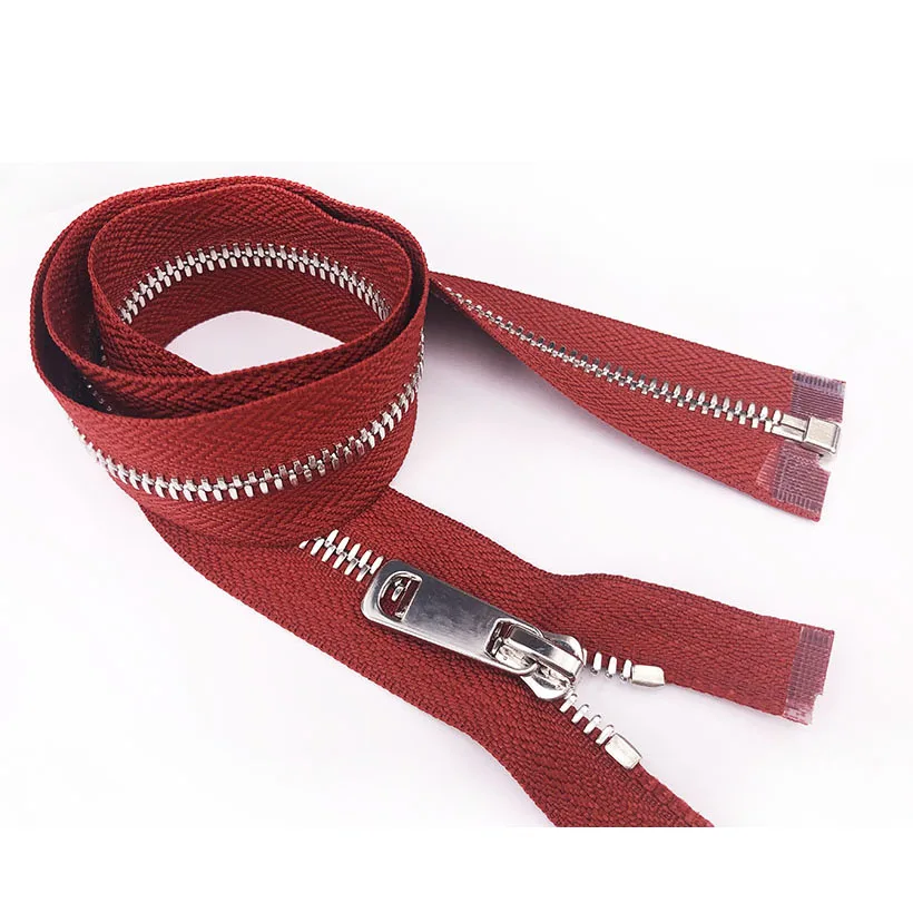 Top Selling Metal zippers brass zipper in silver/gold /gun metal /anti brass/ anti silver teeth fancy sliders auto lock open end