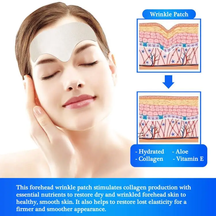 Forehead Lines Patch Facial Wrinkle hydrocolloid Patches Anti-Wrinkle Remover Customized