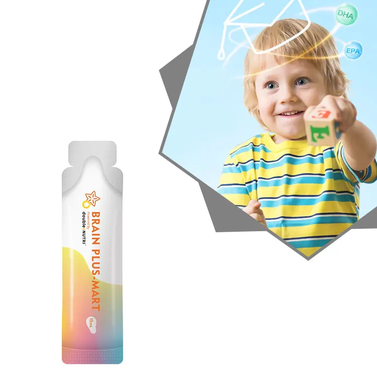 Made in Taiwan Customized 15ml Liquid Sachet Brain Plus-mart Omega 3 Fish Oil Liquid