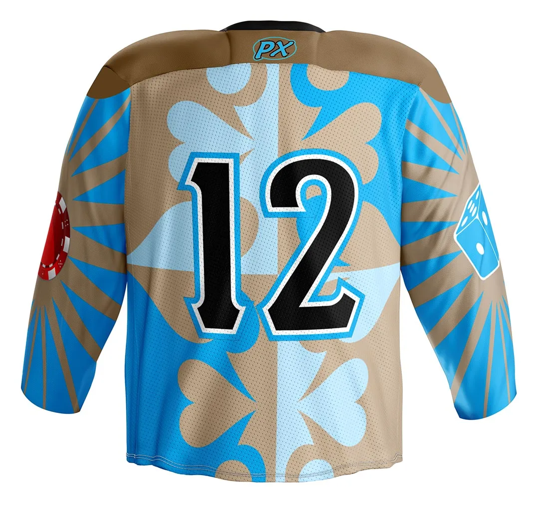 Ice Hockey Shirts Any Logo Sublimation Golden Custom Hockey Jersey