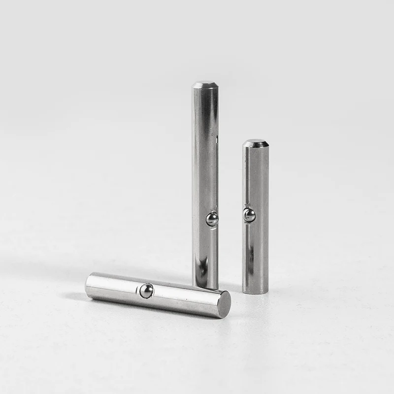 Customized 304 Stainless Steel rod pin with spring loaded ball  industrial hardware for locking positioning