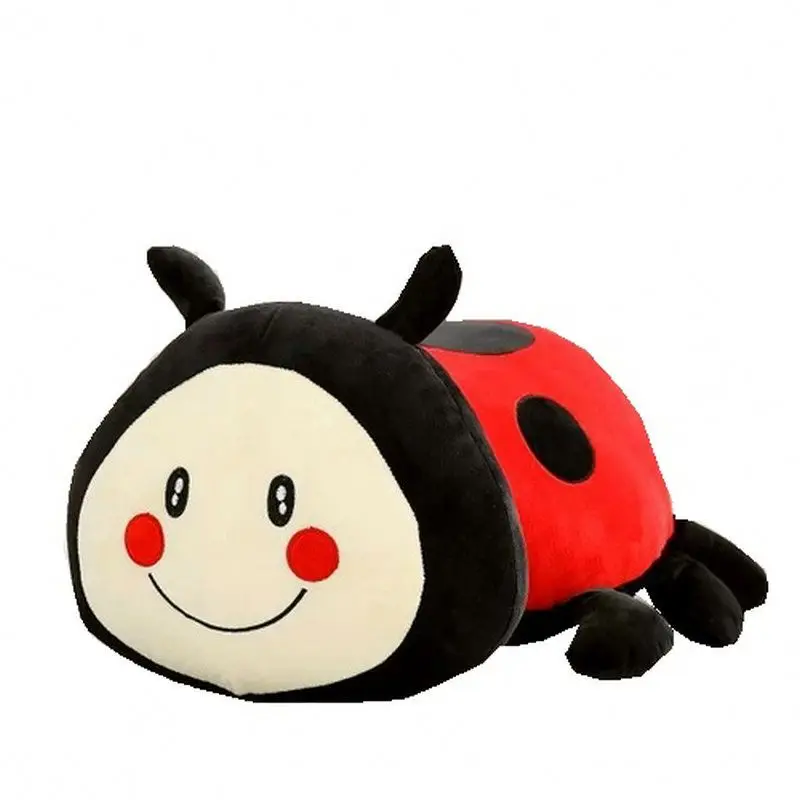 Customizable Ladybug Plush Toy Cute Stuffed Animal Ladybird Sofa Decorative Pillow Children Kids Toy