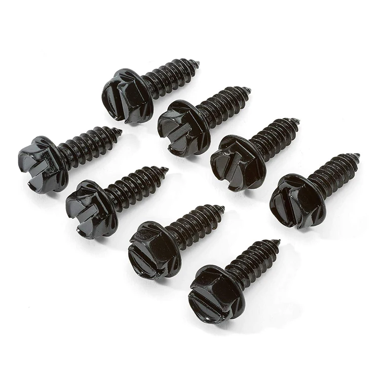 Stainless Steel Black License Plate Frame Screws for Fastening License Plates
