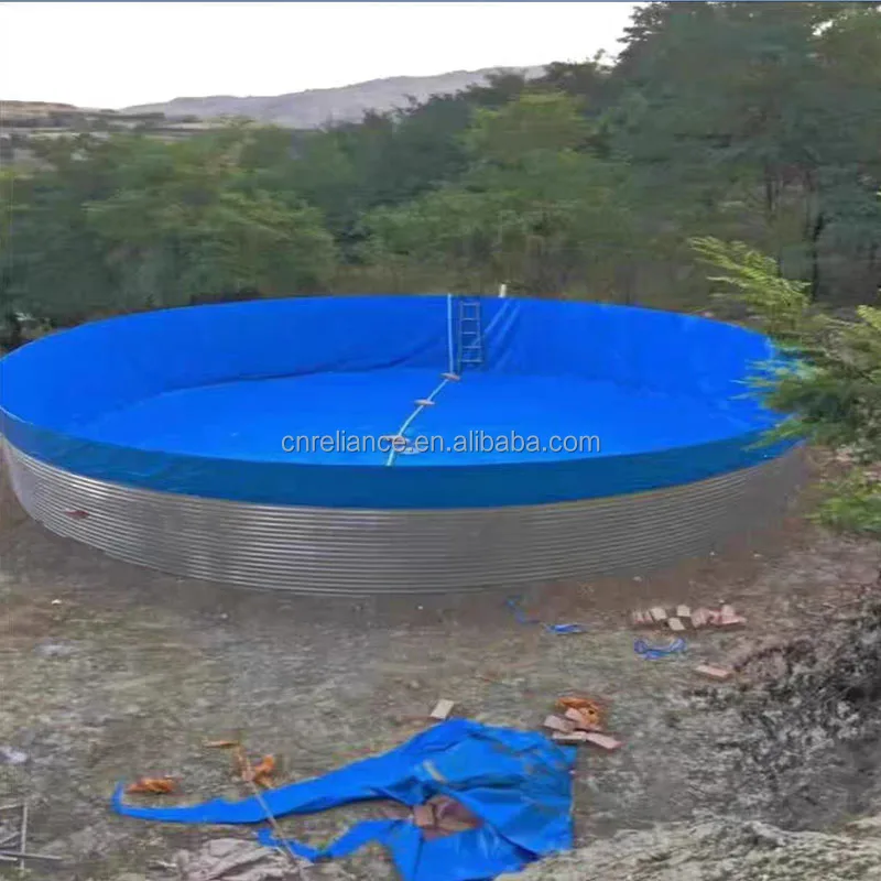 Aquaculture Equipment Pvc Canvas Fish Tank Farming Round Foldable Pvc Tarpaulin Tank Aquaculture Fish Pond