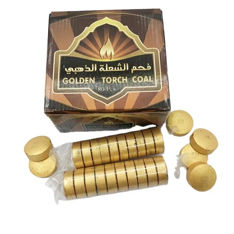 Заводской мгновенный легкий фруктовый уголь, круглые угольные таблетки для кальяна, круглый уголь