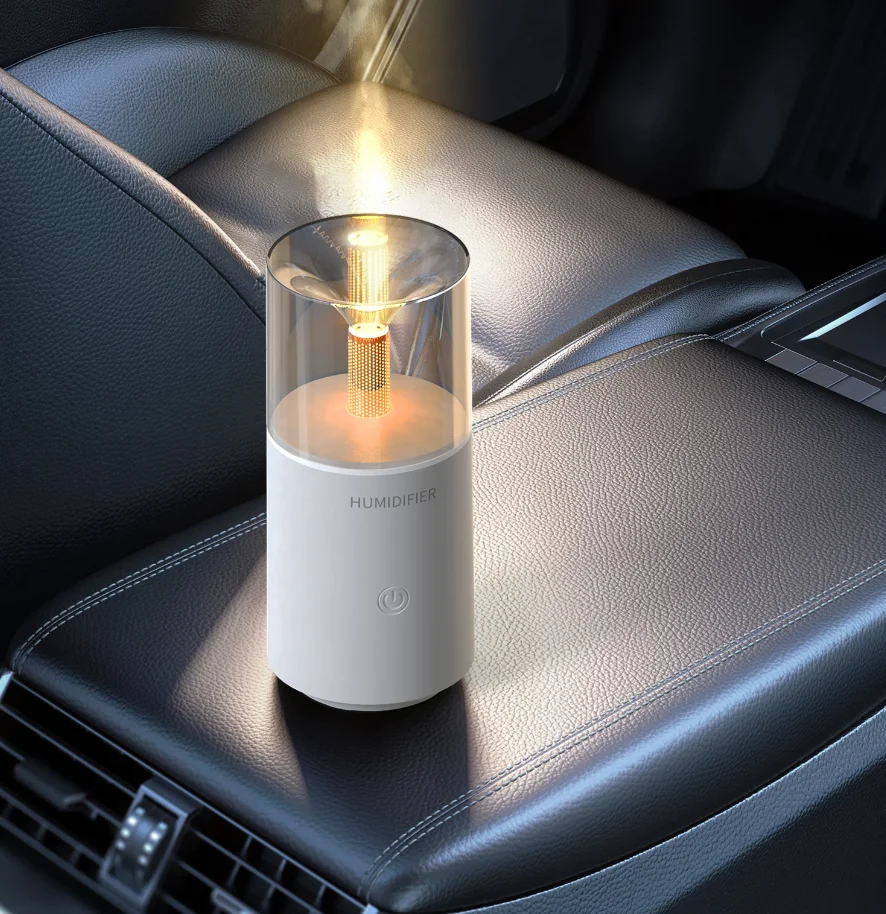 2024 top selling luxury car diffuser innovation gift candlelight design essential oil scent aroma diffuser mini 5v humidifier