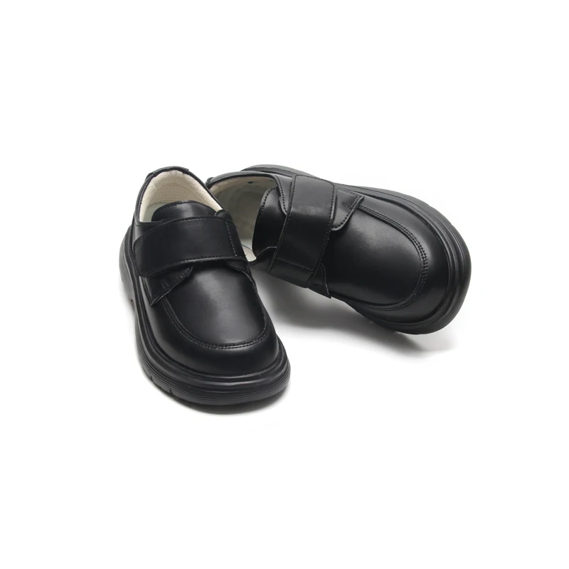 Back To School Black Shoes High Quality Teenage Boys And Girls Black Leather Shoes Students For School Performance Wearing