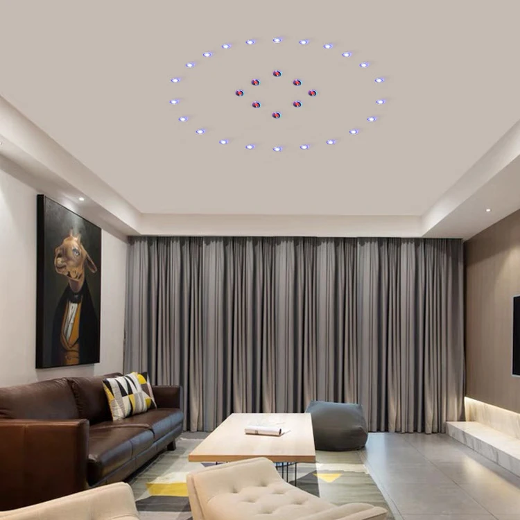 BIHUA Supplier Colorful Aluminum PP Round Recessed 3w Modern COB RGB Led Ceiling Spotlight