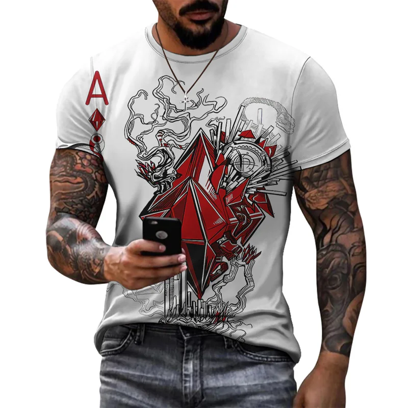 Well Designed Logo Men Shirts Vintage White T Shirt Clothing