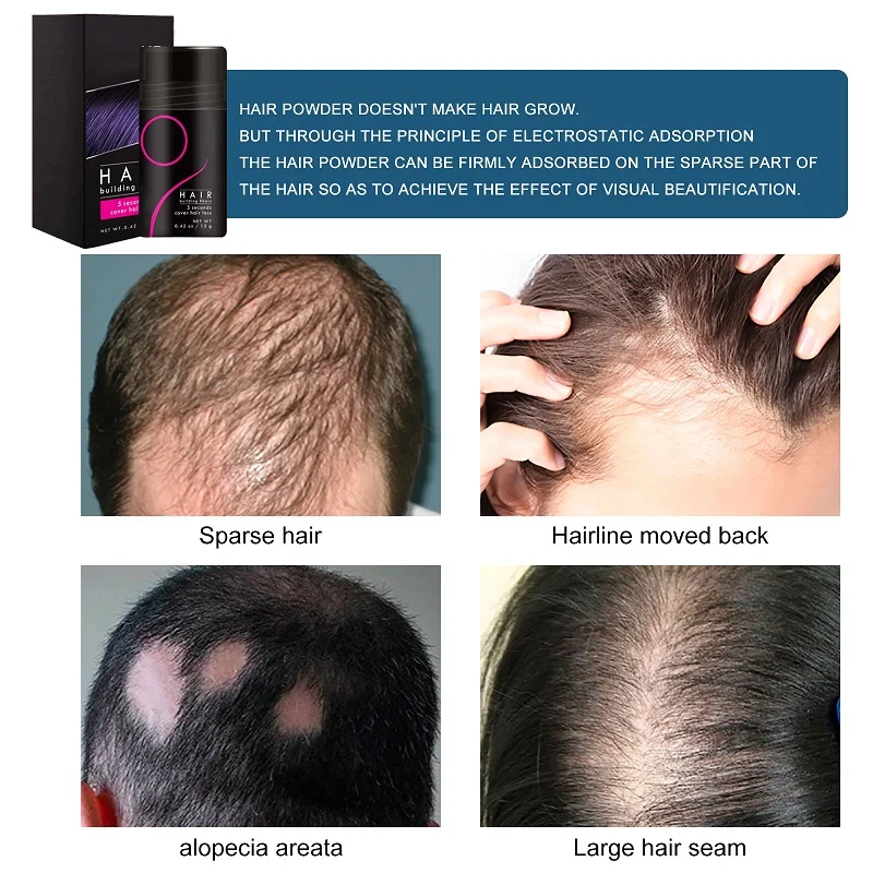 Factory Wholesale Hair Loss Treatment Hair Wigs Keratin Hair filling Fiber Powder