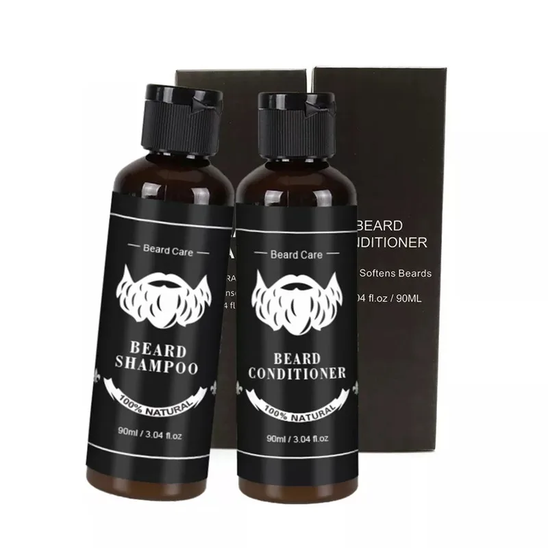 For Mens beard balm kit set sandalwood vanilla scent cream custom packaging organic private label beard balm