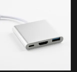 China manufacturer USB Type C to HDMI VGA 3.5mm Audio Hub 3 in 1 Multiport Adapter for mac book