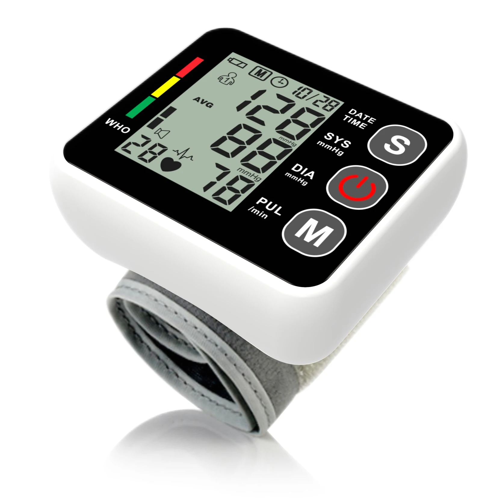 Home Family Healthcare Heart Rate Detector Voice Broadcast Digital Portable BP Machine Wrist Type Blood Pressure Monitor
