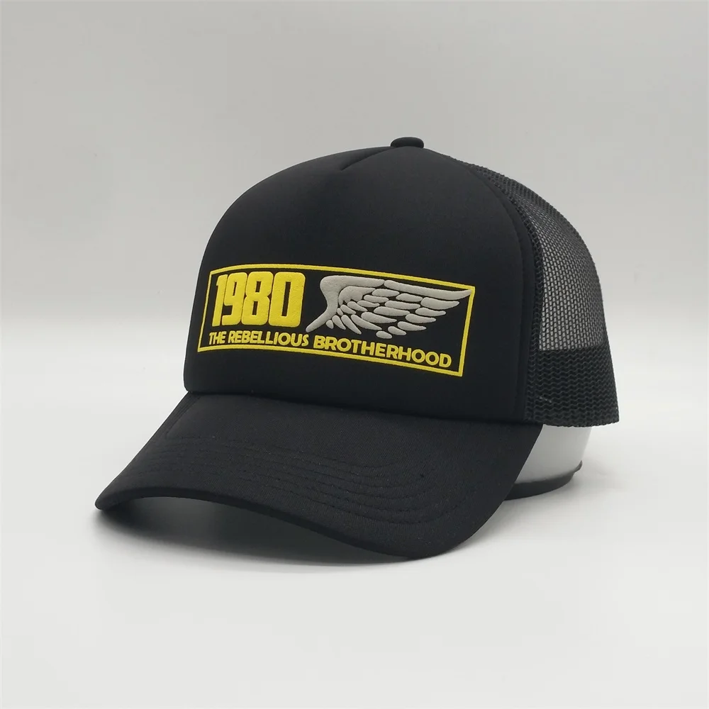 Wholesale Custom Design Your Own Logo High Quality 5 Panel Short Bill Foam Mesh Trucker Caps Hat
