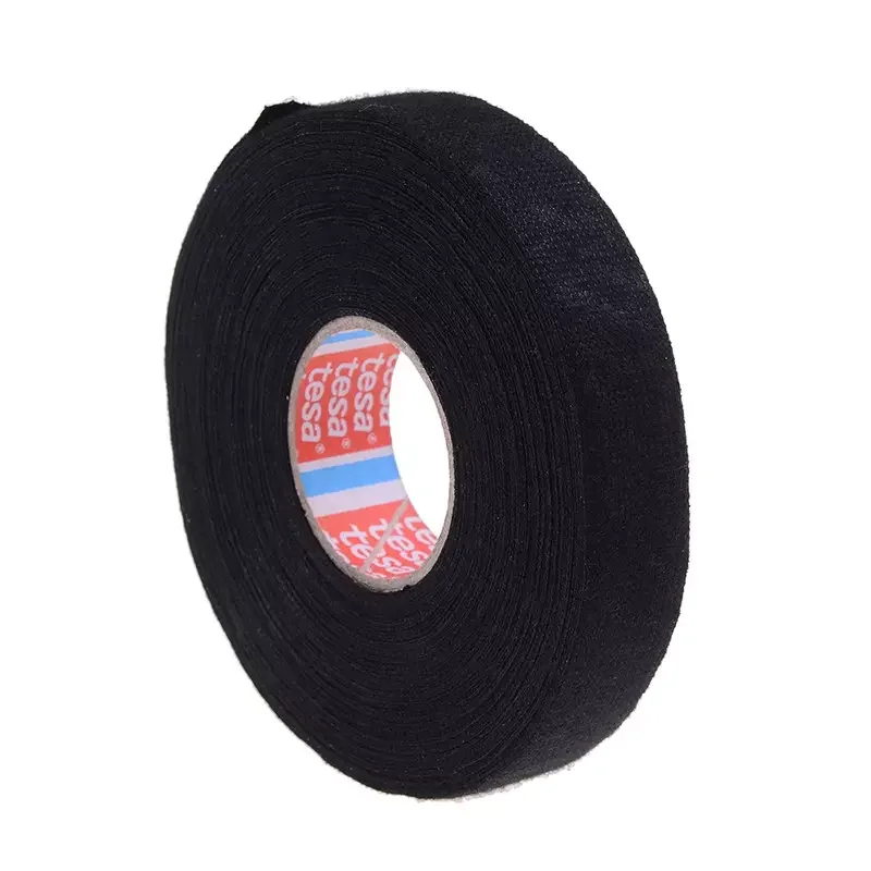 Original Tesa  51036 High Abrasion Protection Polyester Fleece Black Cloth Automotive Wire Harness Tape