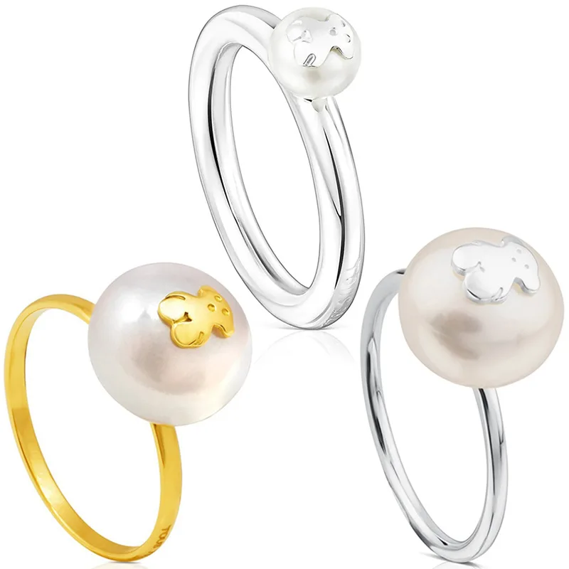 Custom Fashion Jewelry High Quality Touses Bear Ring Girl 925 Sterling Silver 18k Gold Plating Wholesale For Women Jewelry