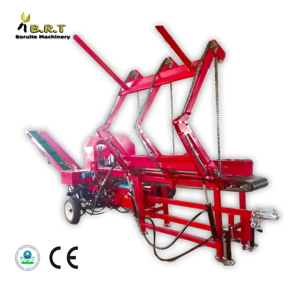 cutting 16 inch-24inch diameter  wood saw machines with Chain Table firewood processor