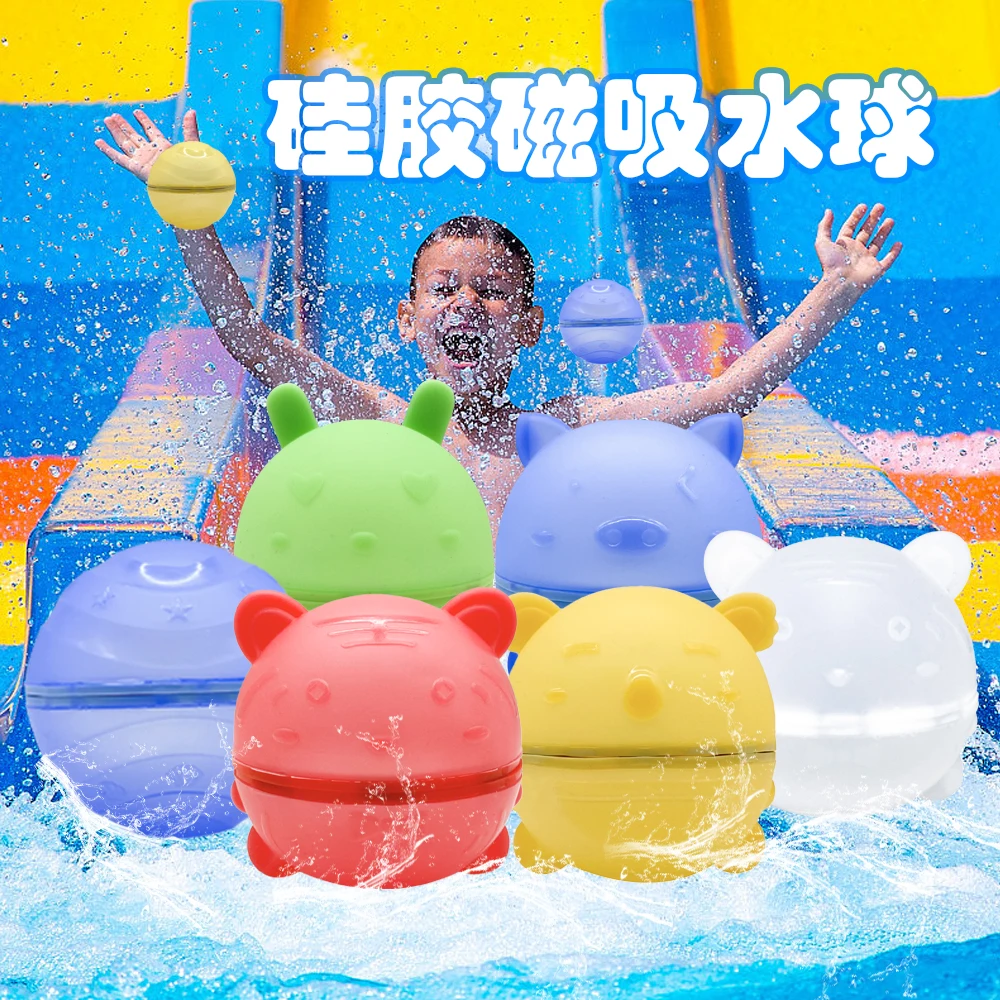 Reusable Water Bomb Balloons, Quick Refillable Water Balloon for Kids Adults,Splash Water Ball for Summer Outdoor Activities