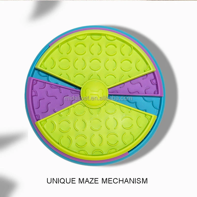 Pet Three Layer Slow Food Bowl Puzzle Rotary Feeder Anti Choke Bowl Healthy Eating Supplies