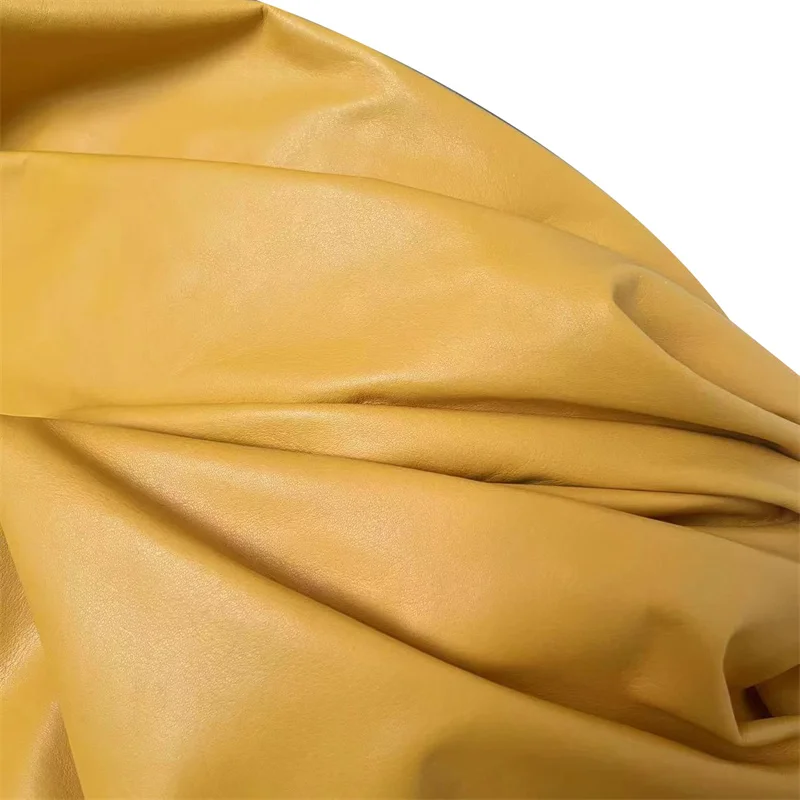Yellow color cow gloves leather