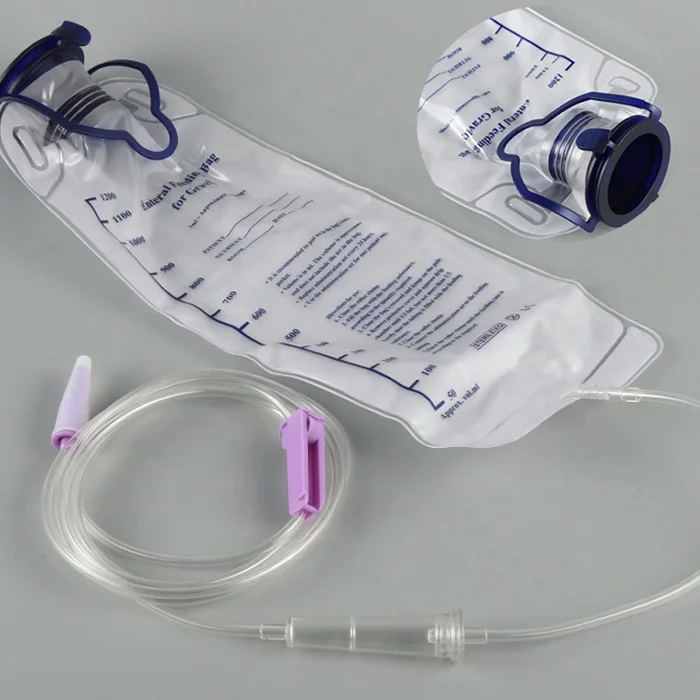 medical iv administration therapy TPN enteral parenteral nutrition bag tubing set 500ml 1500ml
