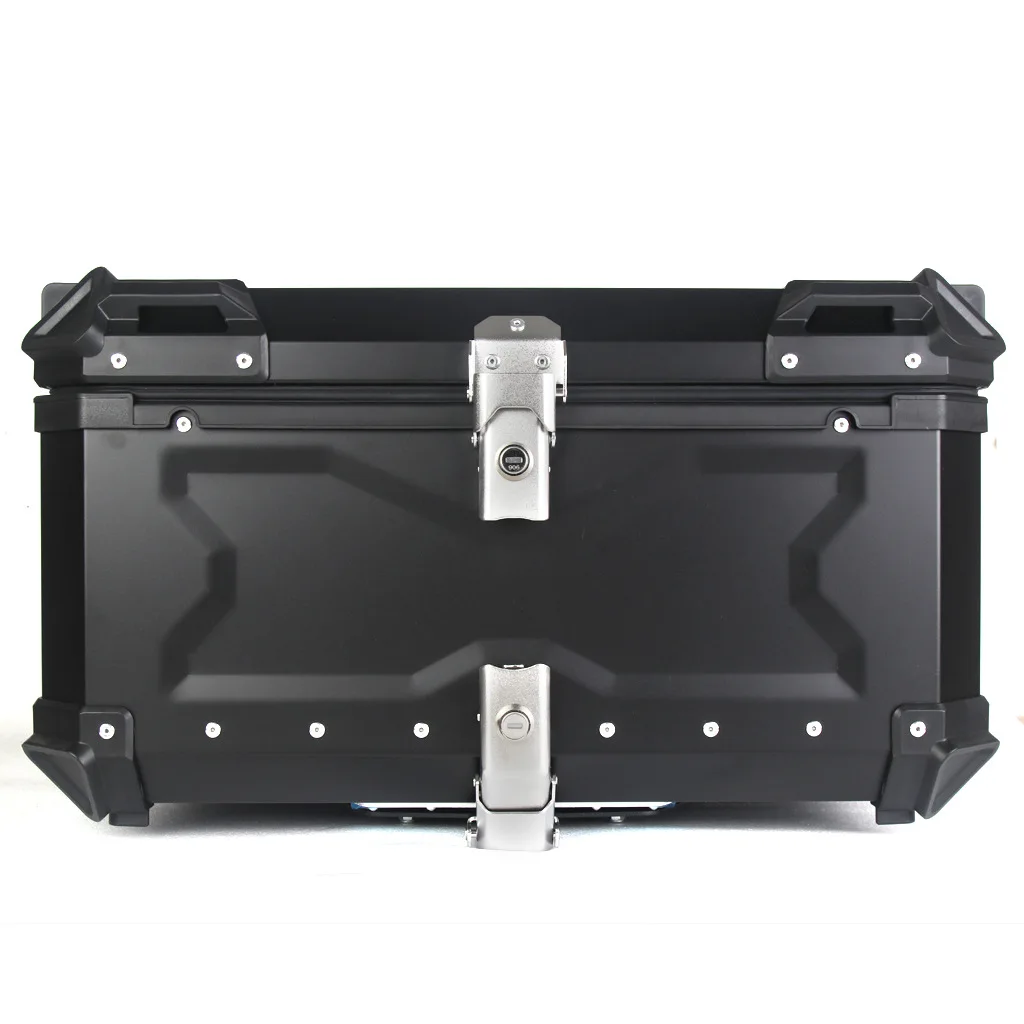 Motorcycle Aluminum Alloy Top Box 45L 55L65L 80L Embossed X Style Trunk Trunk Storage Tailbox