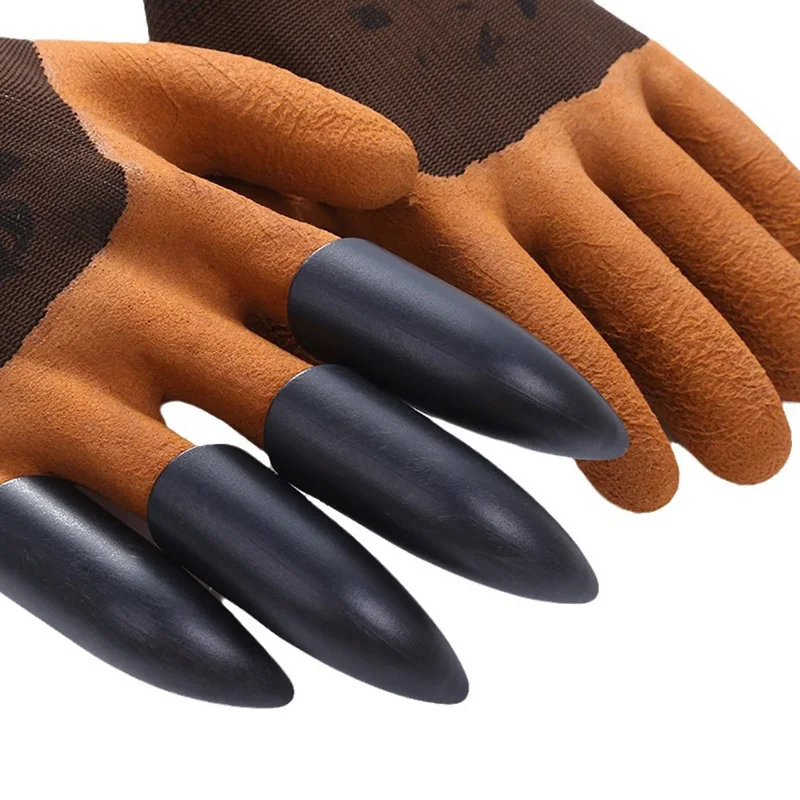 Green Foam Claw Gardening Gloves for Sand and Soil Digging: Landscaping, Planting, Protective Work Gloves