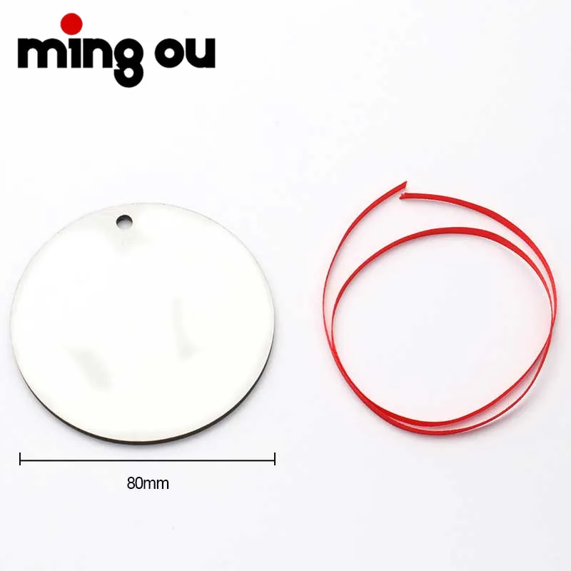 Hot Sale Custom MDF Christmas Ornaments Sublimation Blank For Home Decoration