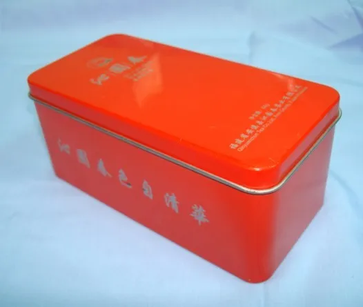 Rectangular Custom Green Tea Bag Package Tin Box Tea Ball Package Storage Metal Tin Box