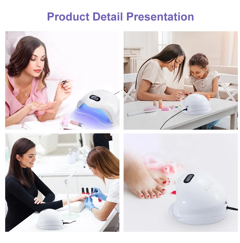 
Wholesale 72W Professional UV Led Gel Polish Nail Curing Lamp Newest Product Touch Screen UV Nail Dryer 