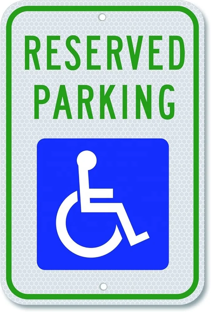 Securun Parking Sign-18 x 12 inch Aluminum Sign, with ADA Accessibility Symbol