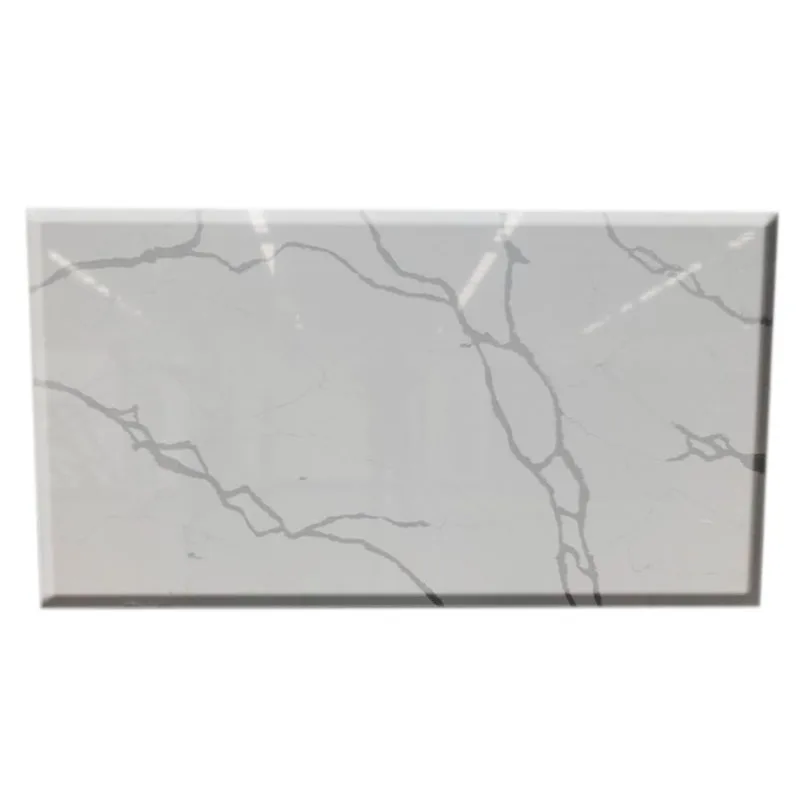 
Polished Engineered Calacatta White Quartz Stone Slab 