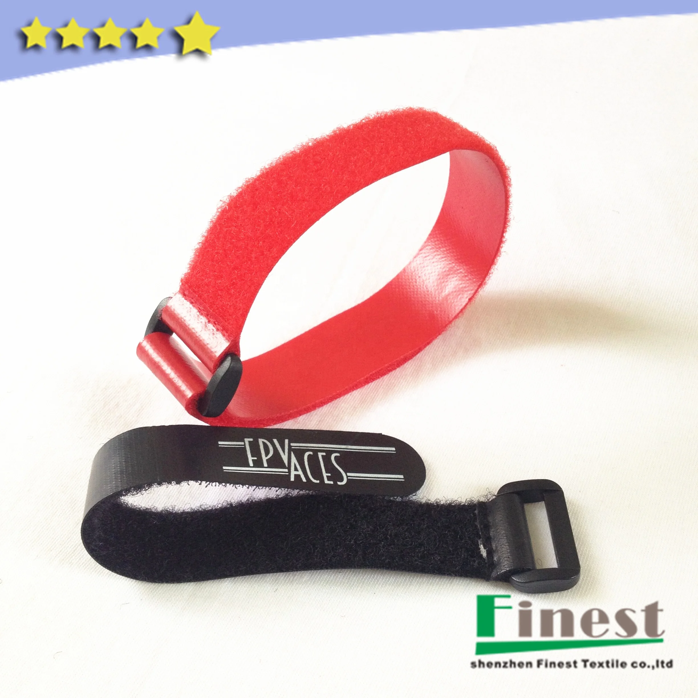 Custom Print Non-Slip hook and loop strap Rubberized Lipo battery fastener