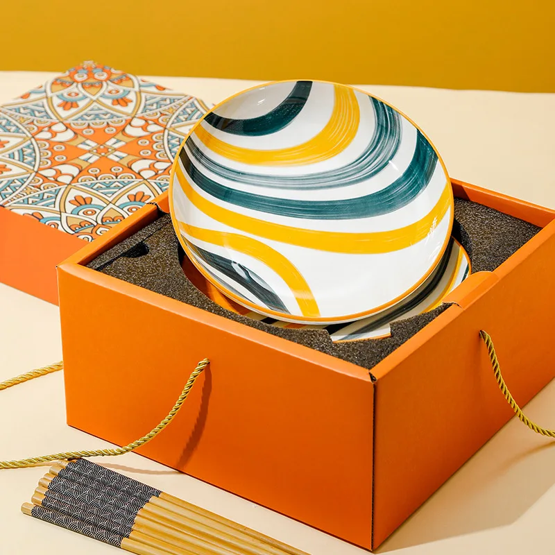 Набор керамических палочек для еды HY, в богемном стиле, подарочный набор, чаша для церемонии открытия, с ручной церемонией