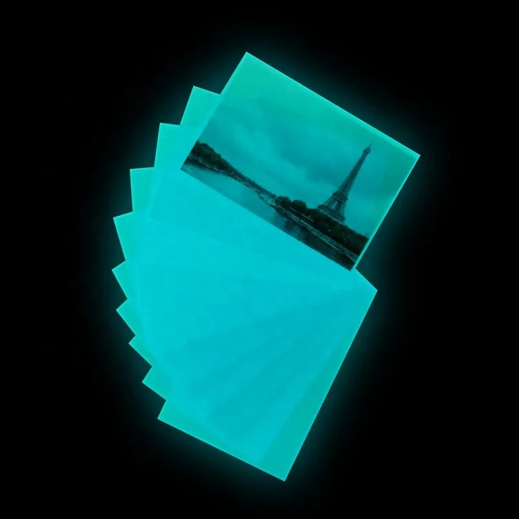 Inkjet printing Glow in the dark photo Paper A4 Size 5pcs pack  EVERYGLOW CN;BEI All Aqua, Blue