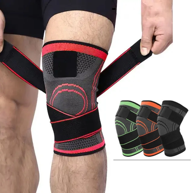 Custom New high quality compression sport Basketball Football Leg Knee Cycling leg Long Sleeve knee brace support