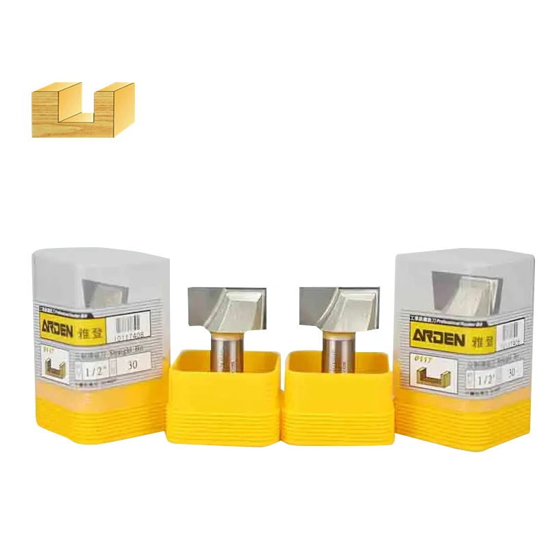 Arden CNC Router Wood Bit Tools Flat Bottom Milling Cutter 30mm 2 Flute Cleaning Bottom Bit Wood Woodworking Straight Bit