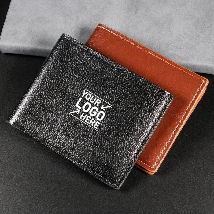 Promotion Gift Lychee Pattern Foldable Men Women PU Leather Wallets Slim Credit ID Coin Purse Inserts Business Card Holders