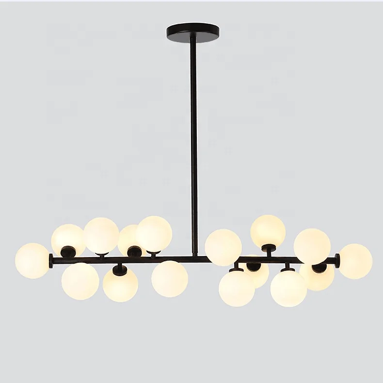 Nordic Ceiling Glass Globe Hanging Chandelier Lighting Home Restaurant Decoration Indoor Lamps