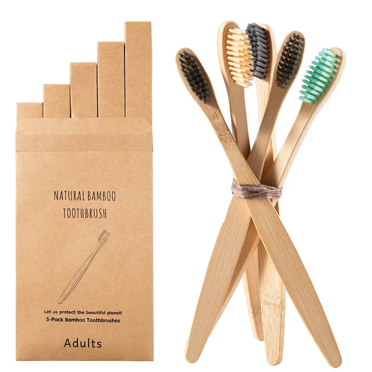 Бамбуковые зубные щетки для ухода за полостью рта