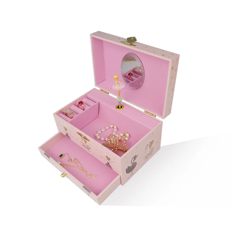 Music Box Kids  Educational Toys Ever Bright Ballerina Wooden Children Toys Musical Jewelry box