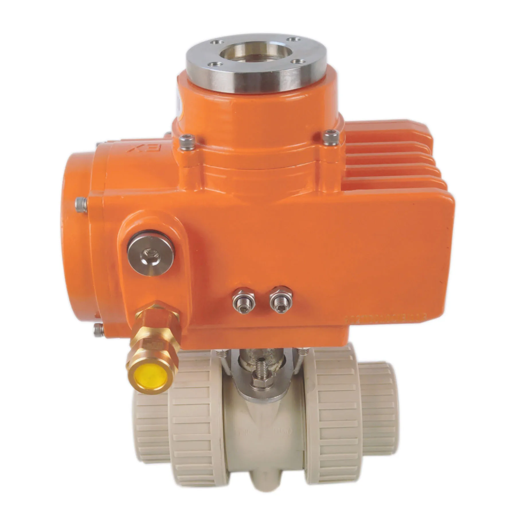 Motorised Electric actuator Ductile Iron Fluorine PTFE lined flange ball Water Valve