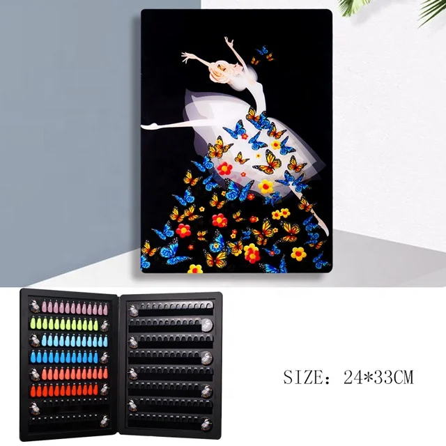 New Beauty Salon DIY Nail Art Display Shelf 192 Colors Nail Gel Polish Display Book Chart