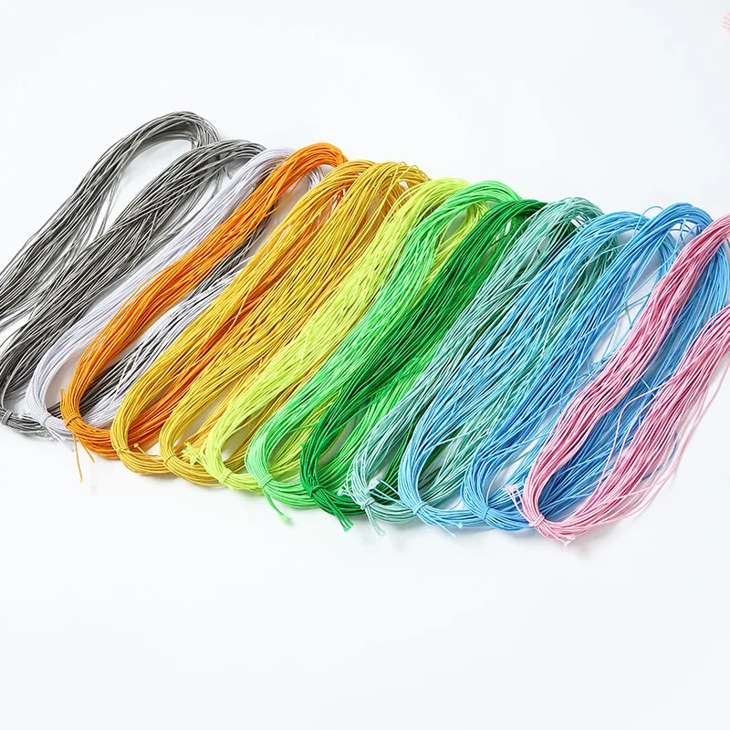 2mm string workout high strong craft polyester soft letax gold 3 mm 8mm diy 0.8 reflective round band rope rubber elastic cord