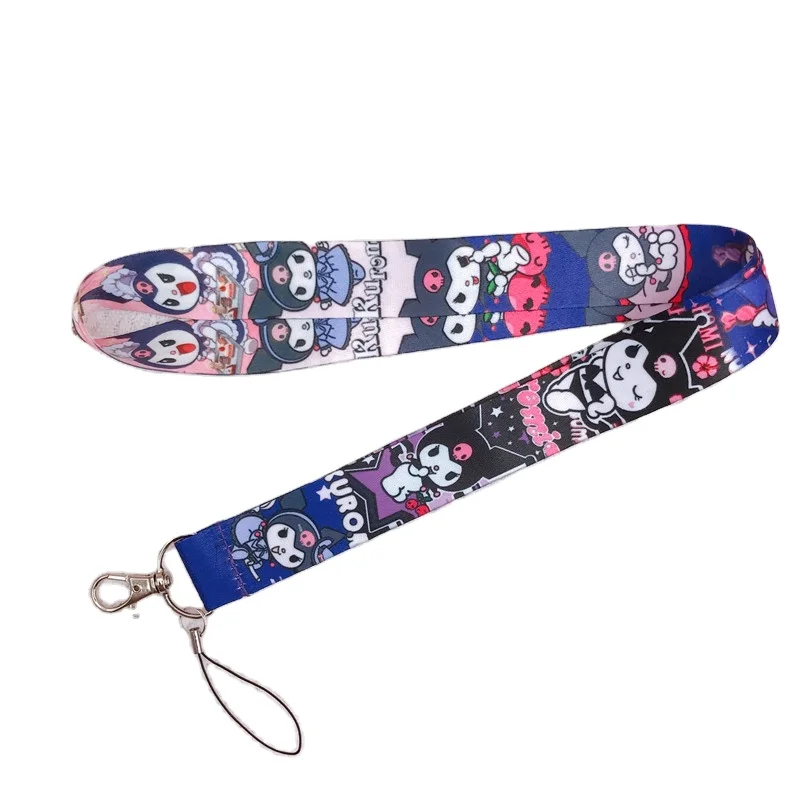 Melody Cloth Lanyard, Cute Kuromi Lanyard, Cartoon anime KT cloth Lanyard