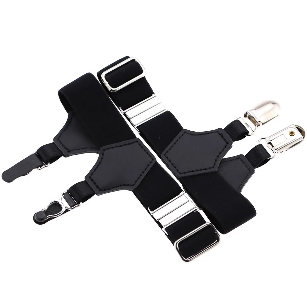 Sexy Women Men Harajuku Elastic PU Leather Leg Garters Stocking Suspenders Adjustable Calf Hoops Sock Garter Belt